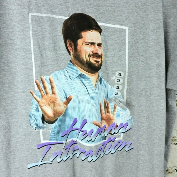 Human Interaction T Shirts Gray Short Sleeves  Men - Picture 5 of 6